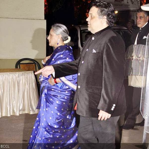 Jaya Bachchan arrives at Kokilaben Ambani's b'day party, held in Mumbai. (Pic: Viral Bhayani)