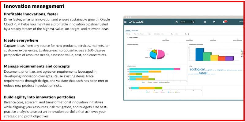 Gestión de la innovación de Oracle Agile PLM