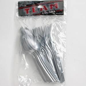  Plastic Cutlery Set - Silver