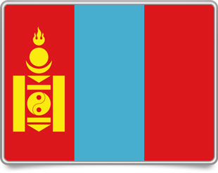 Mongolian framed flag icons with box shadow