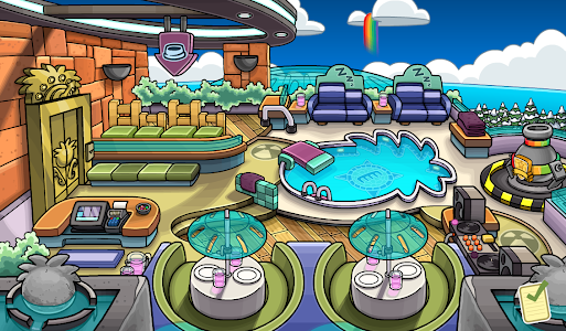 Club Penguin Rooms: The Puffle Hotel Rooftop