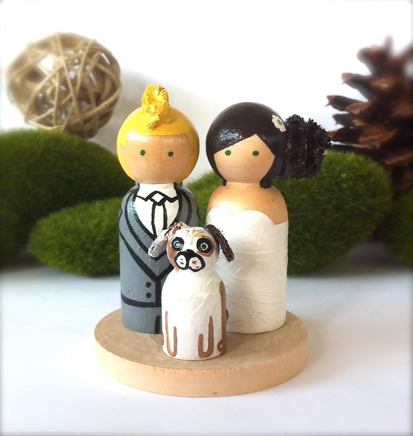 cute puppy wedding cake