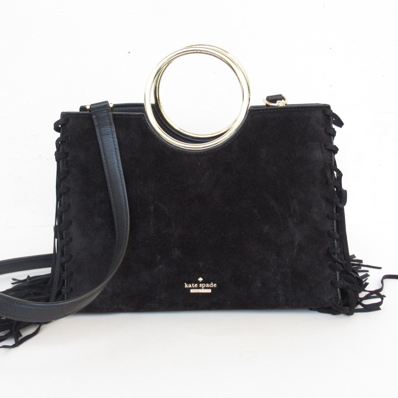 Kate Spade Black Suede Crossbody Bag