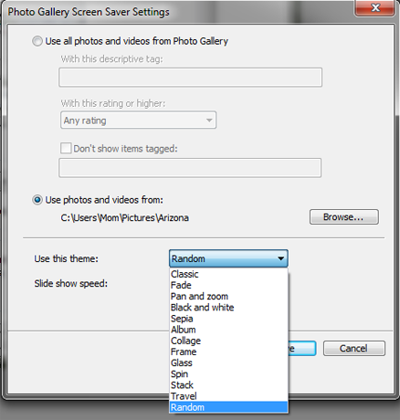 โปรแกรมรักษาหน้าจอ Windows Photo Gallery