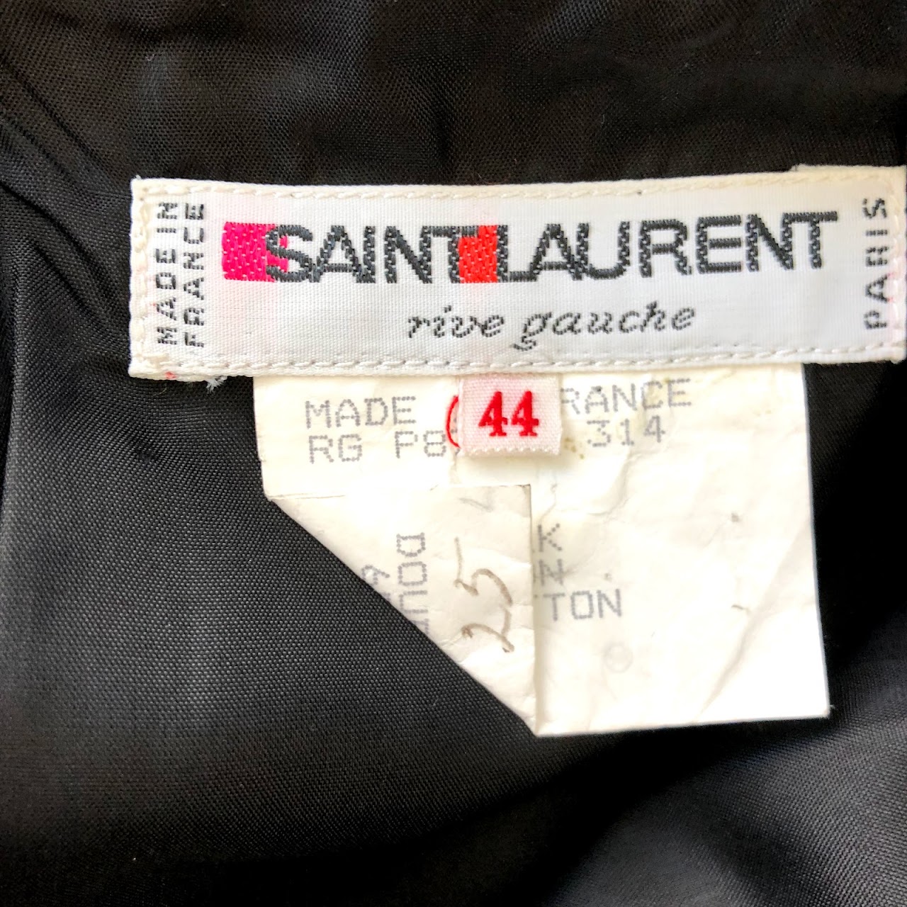 Saint Laurent Black Satin Skirt