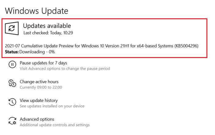 ดาวน์โหลดและติดตั้ง windows update