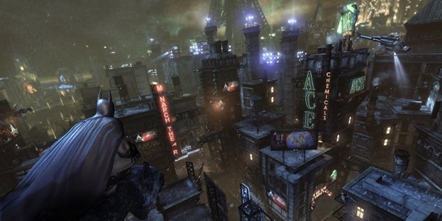 Batman-looking-over-Gotham-in-Arkham-City