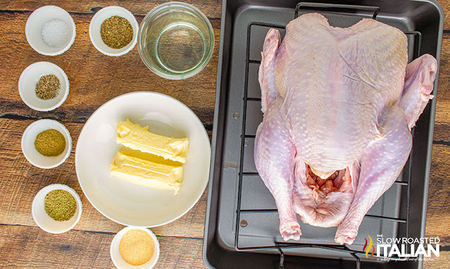 ingredients for cooking a turkey