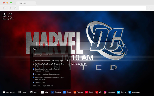 First-rate Marvel New Tab HD Pop Movies Theme
