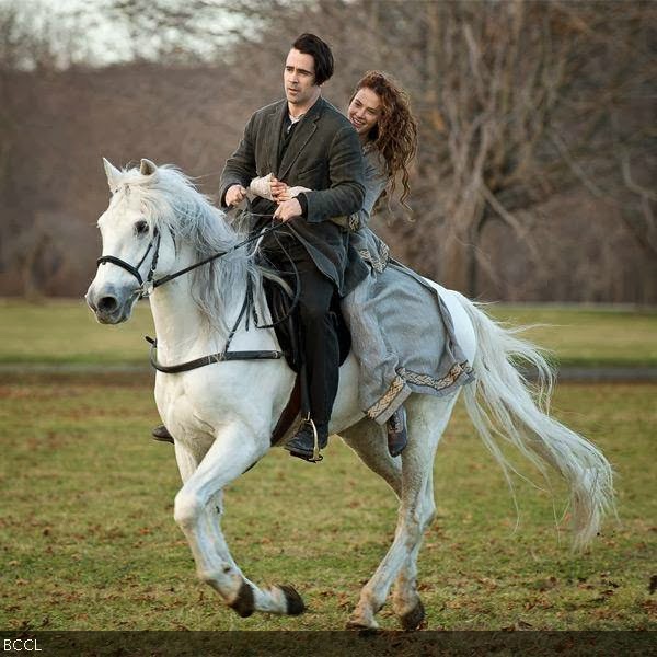 Colin Farrell and Jessica Brown Findlay in a still from the Hollywood film Winter's Tale.