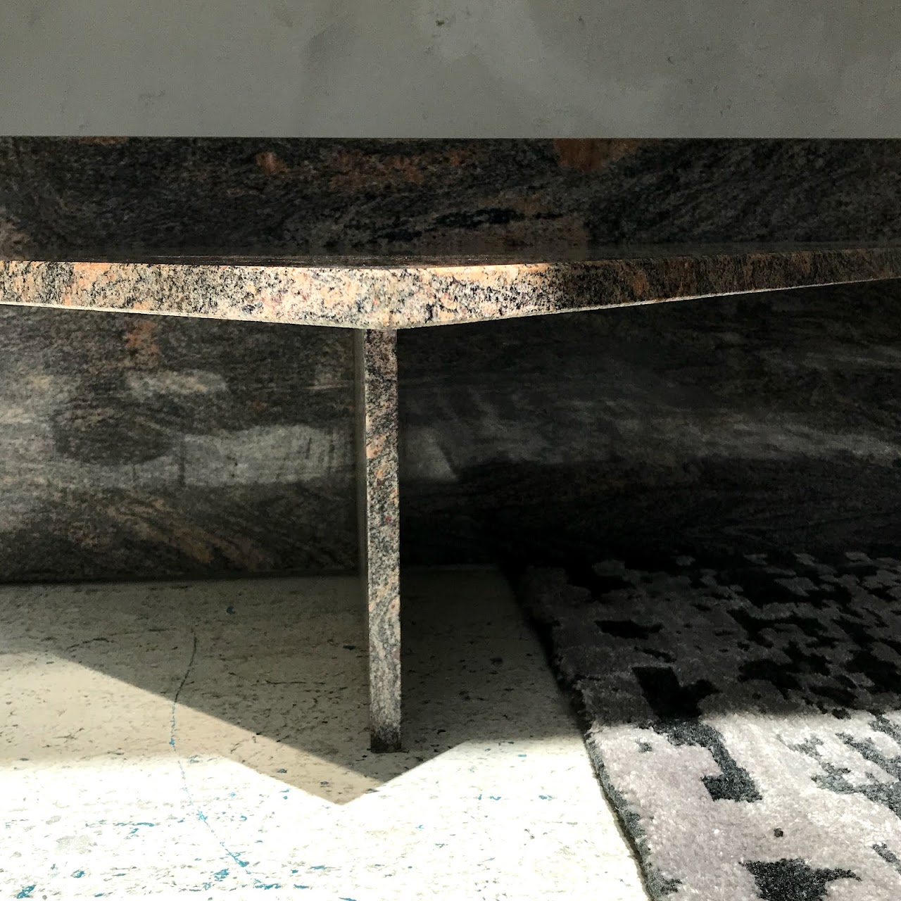 Maurice Villency Granite Stepped Cocktail Table