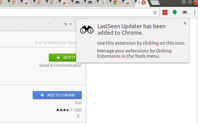 LastSeen Updater chrome extension