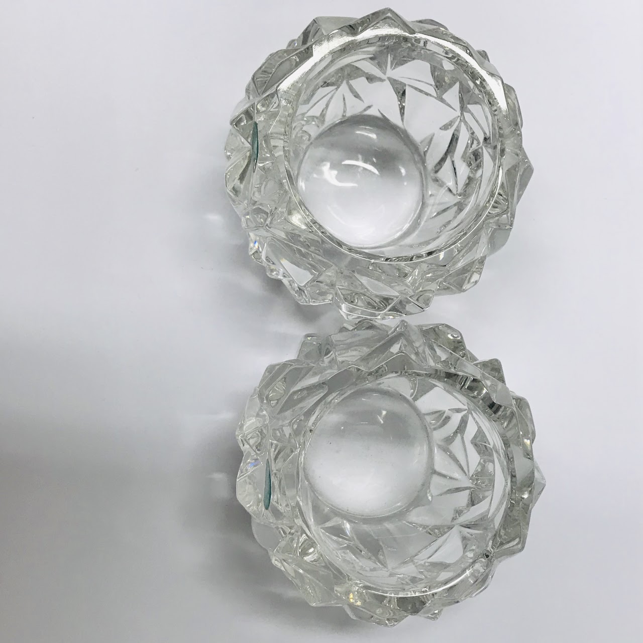 Tiffany & Co. Rock Cut Votive Pair