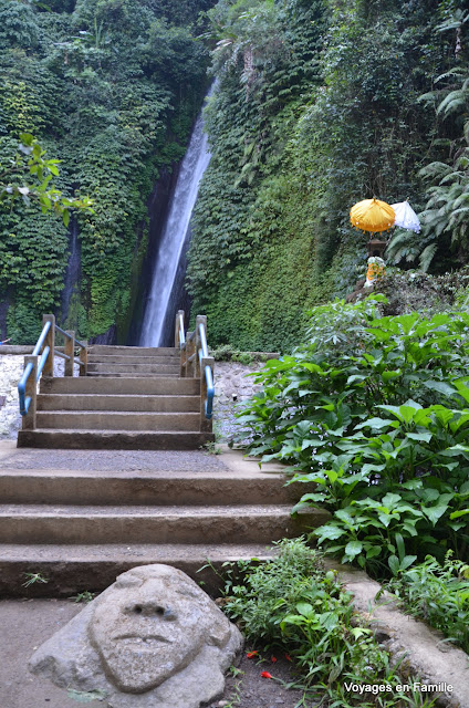 red coral waterfall - munduk