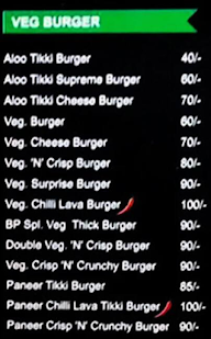 Cheese Burger menu 1