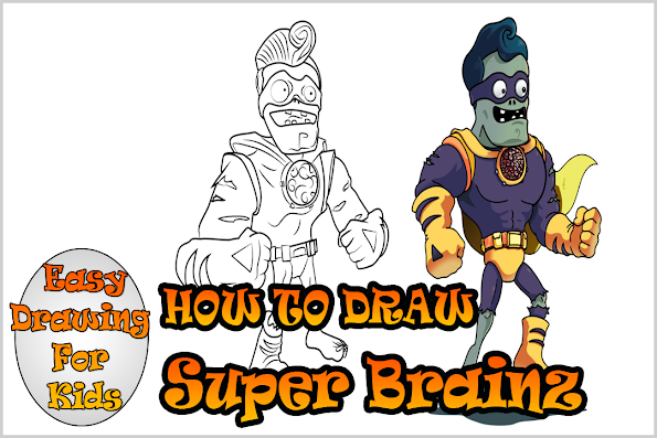 how-to-draw-Super-Brainz-from-Plants-vs-Zombies