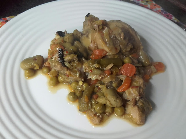 Guisadito de ossobuco de cerdo, con naranja y cava