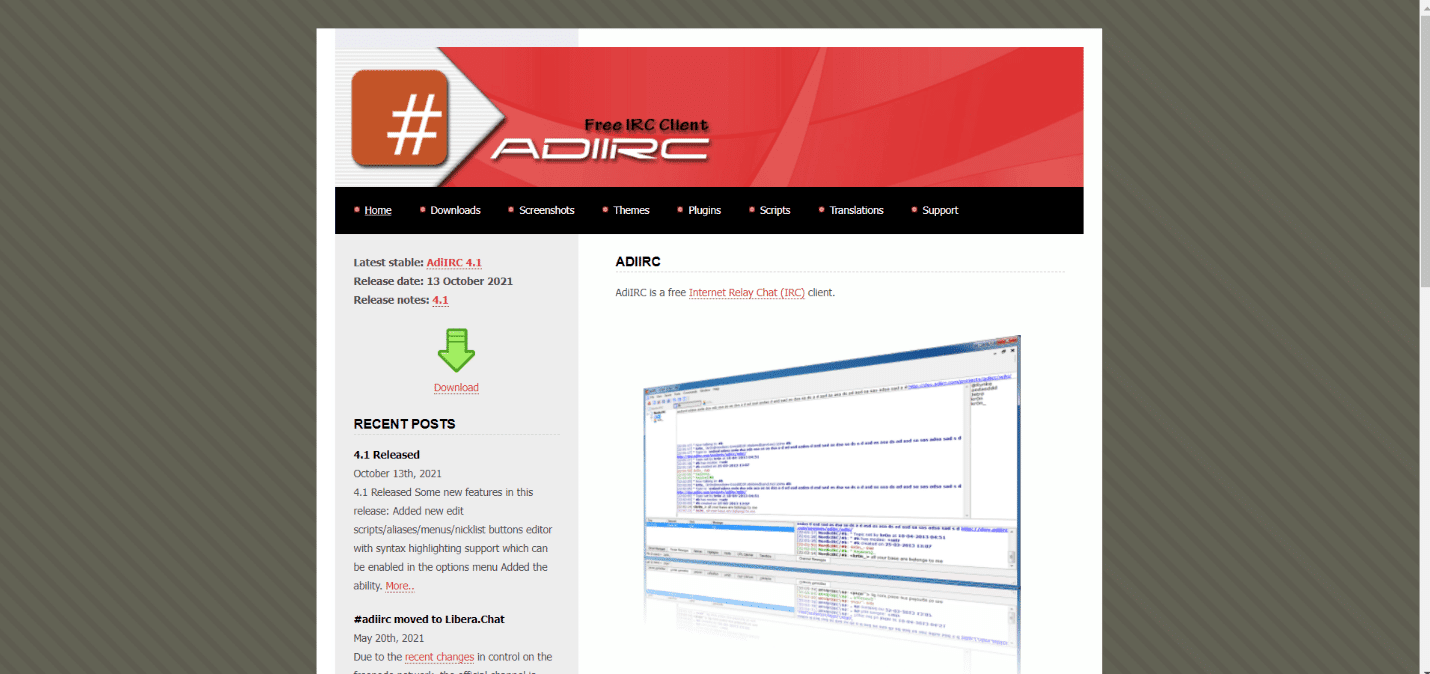 ADIIRC.  15 Mejor cliente IRC para Mac y Linux