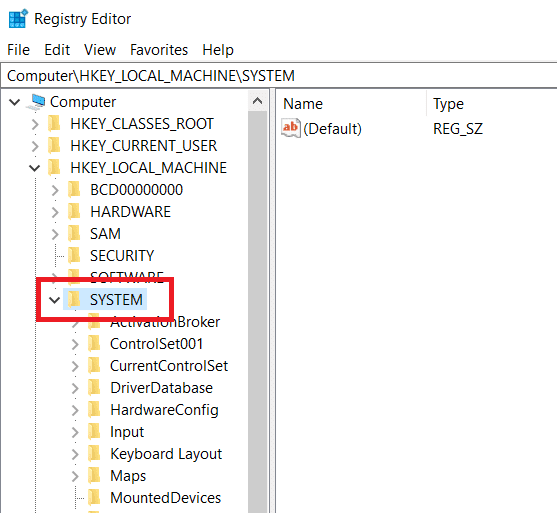 cliquer sur la touche SYSTEM