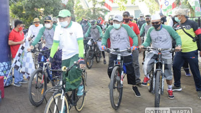 Hadapi 'New Normal' Irsyad Yusuf dan Kapolres Pasuruan Kota Gelar Gowes Bareng