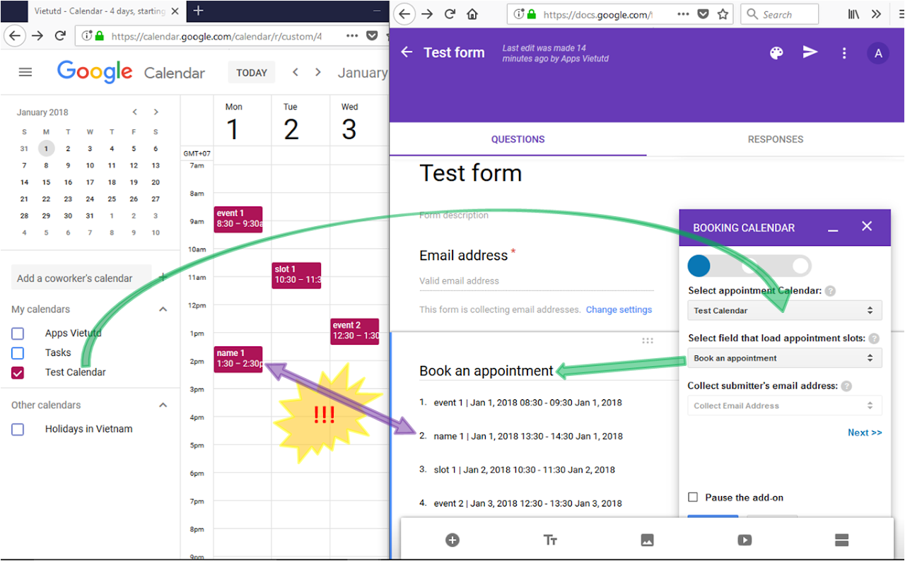 Availability Booking Calendar, Calendar Booking System