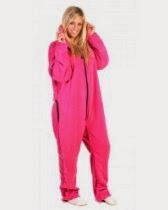 <br />Forever Lazy Soft Fleece Lightweight Onesie Adult Lounge Wear - Pink M