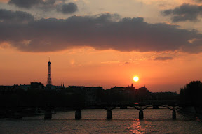 Eiffel Tower at sunset