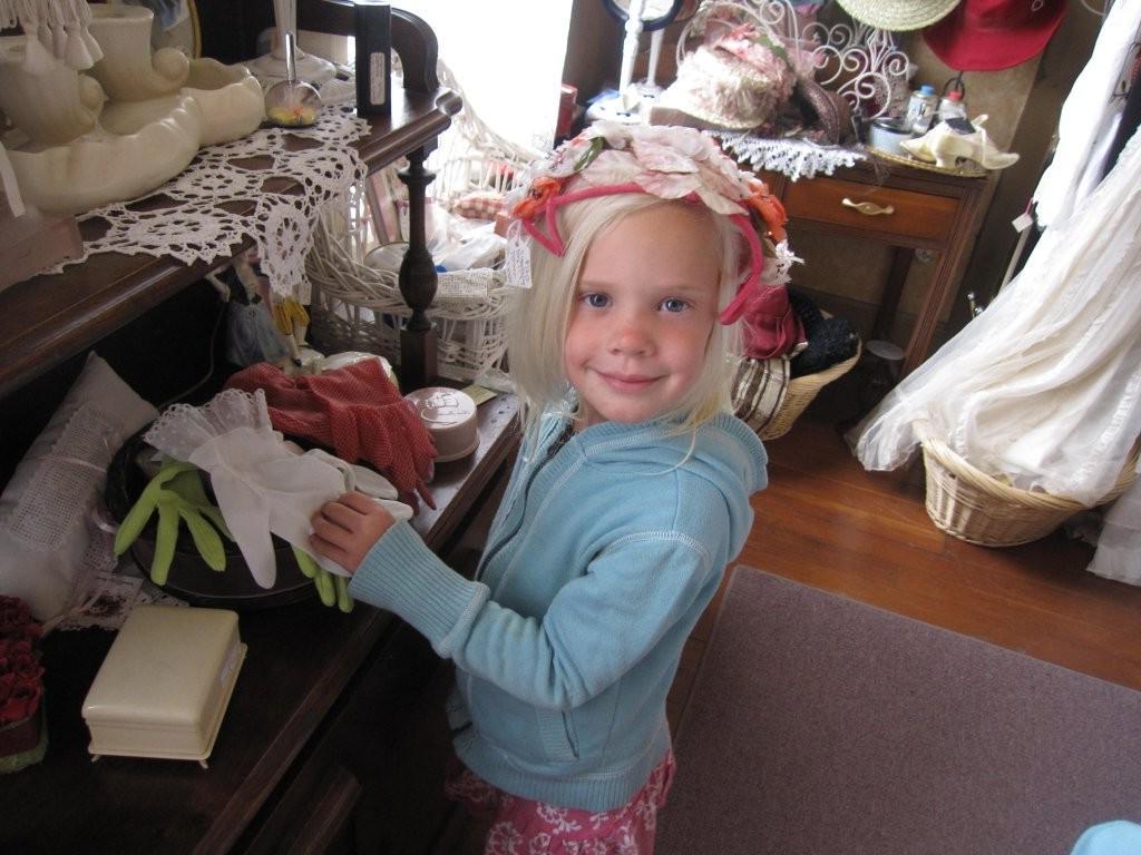 Alyssa in an antique store