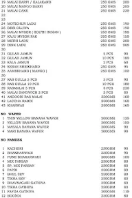 Tip Top Mithaiwala menu 2