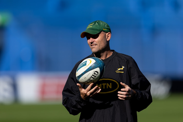 South Africa Head Coach Jacques Nienaber during the South Africa men's national rugby team captain's run at Jose Amalfitani Stadium on August 04, 2023 in Buenos Aires, Argentina.