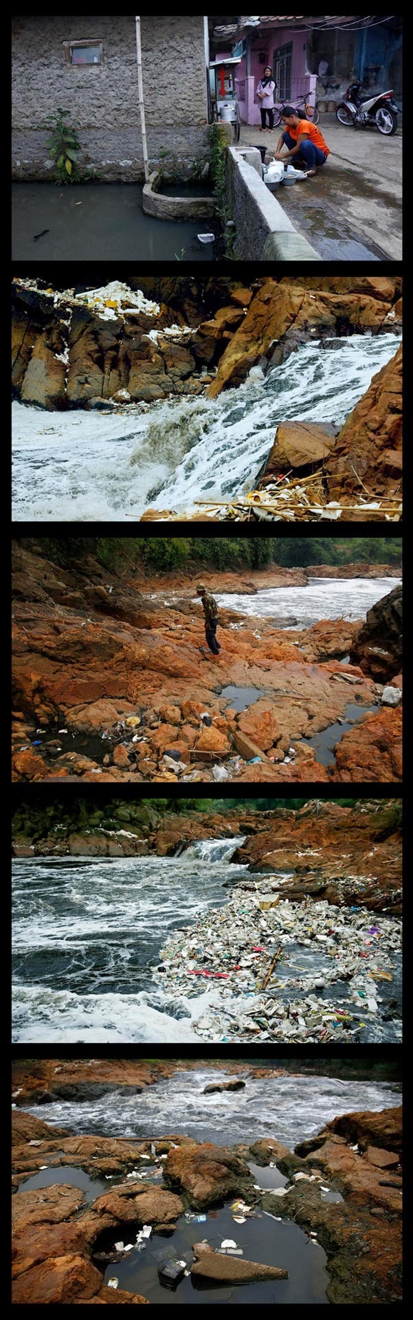 Sungai tercemar, saksikan