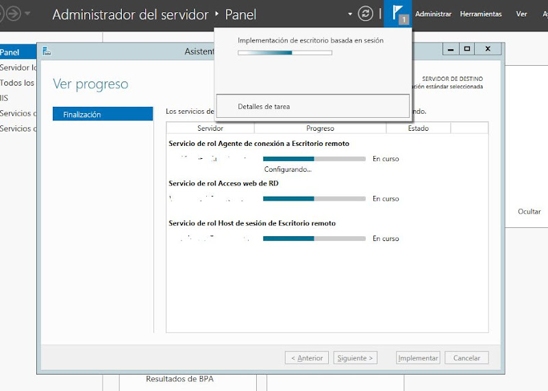 Instalar rol de Escritorio Remoto con RemoteApp en Windows Server 2012 R2