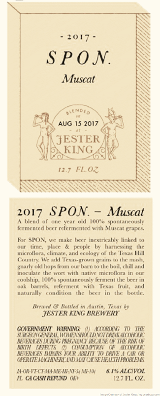 Jester King Adding 2017 SPON Muscat 