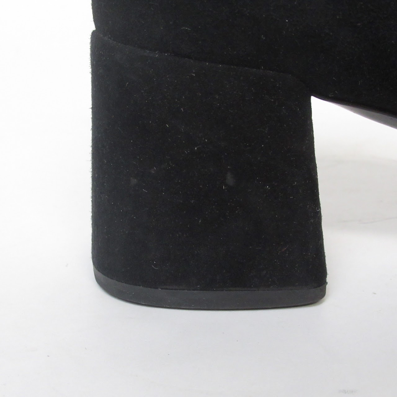 Prada Suede Ankle Strap Chunky Heels