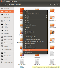 La búsqueda de virus en Ubuntu con Antiviral - menu