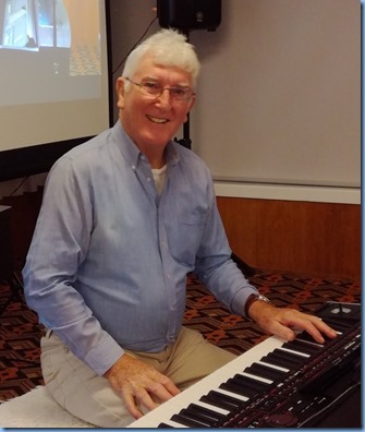 Gordon Sutherland playing his Korg Pa4X. Photo courtesy of Dennis Lyons.