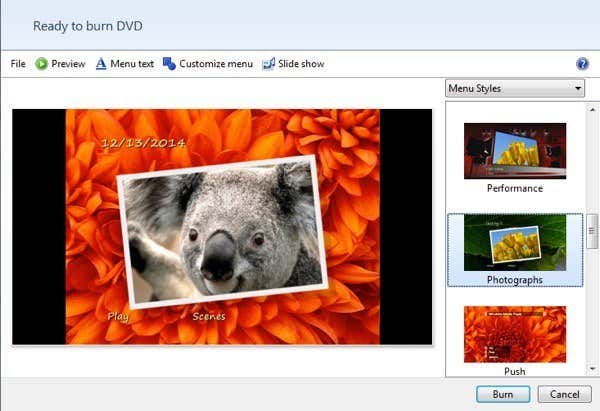 masterizzare dvd di foto