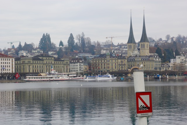 Lake Lucerne: not even Iron men and women would be tempted - VERBOTEN!