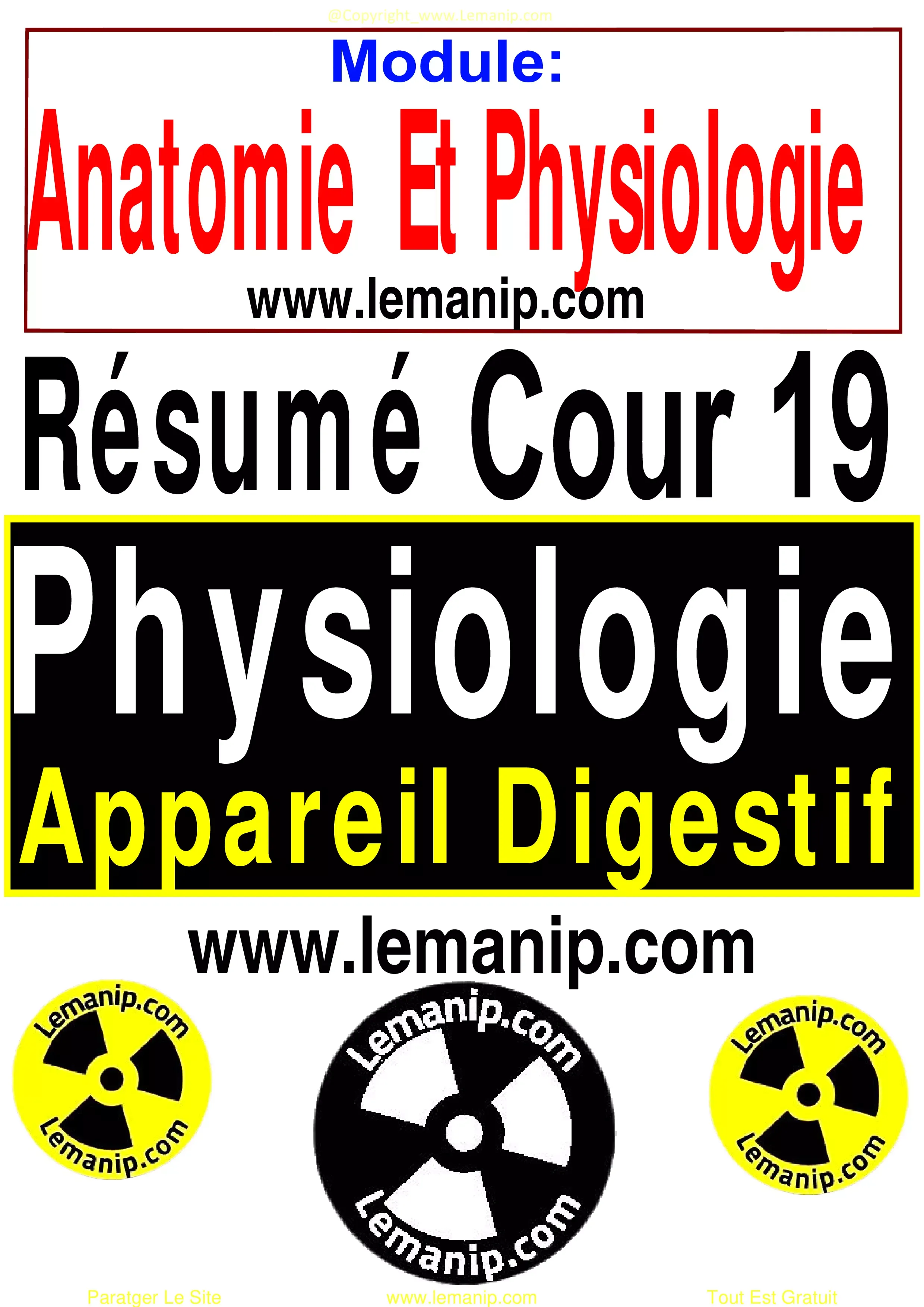 Physiologie appareil Digestif