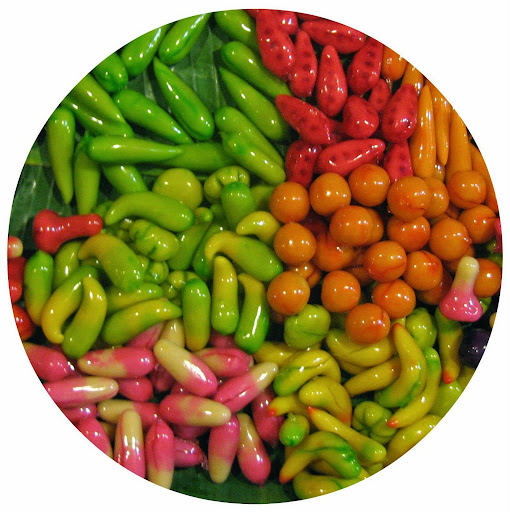 kanom - candies shaped like little vegetables! From A Complete Guide to Feeding Kids in Thailand