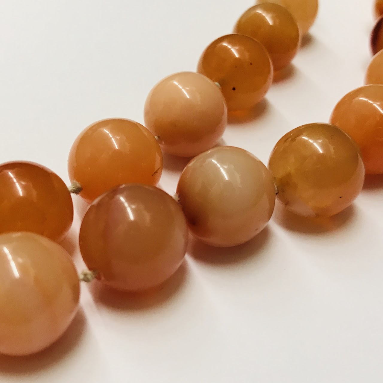 Carnelian & 18K Gold Beaded Necklace