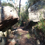 Large boulders along much of this section of track (178032)