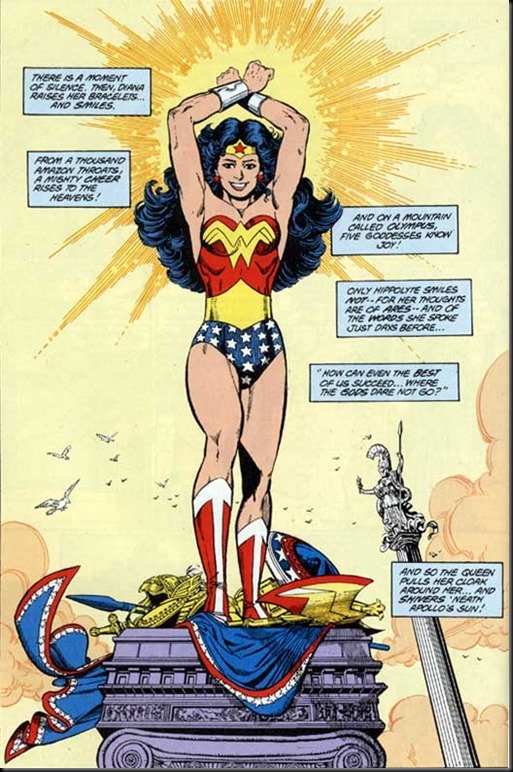 Wonder Woman by George Perez (left) and Phil Jimenez (right)