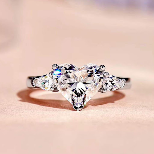 Title 3, Zirconium Heart Water Drops Heart-shaped Prince...