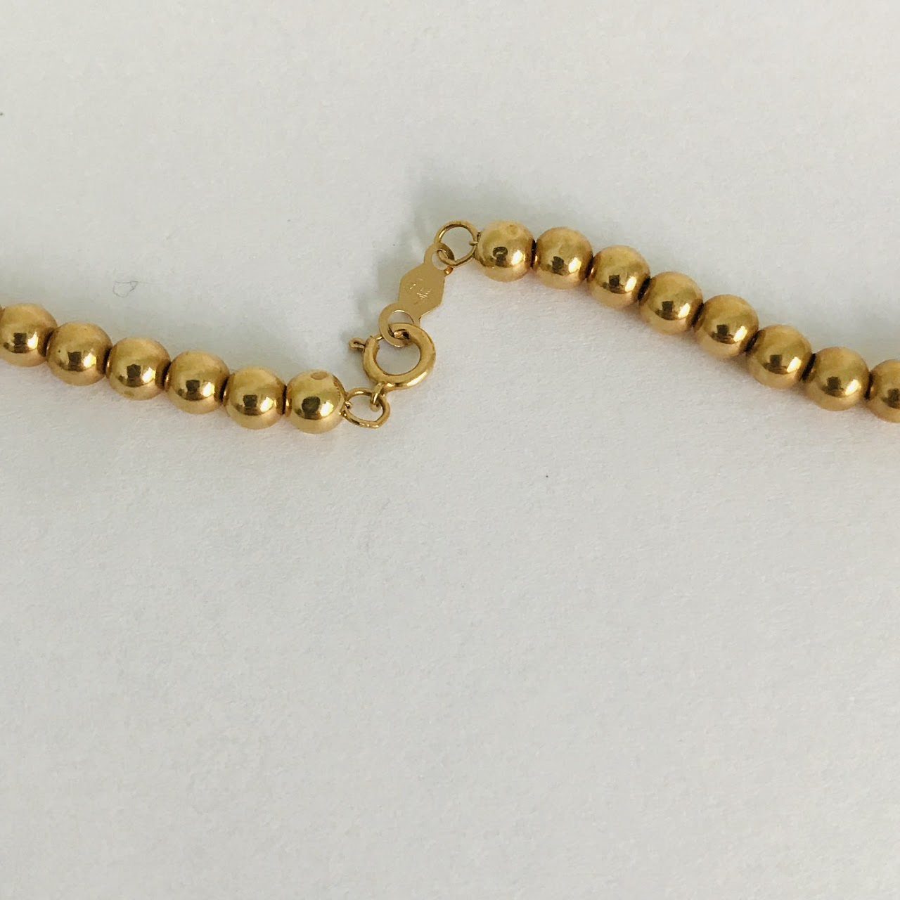 14K Gold Beaded Necklace