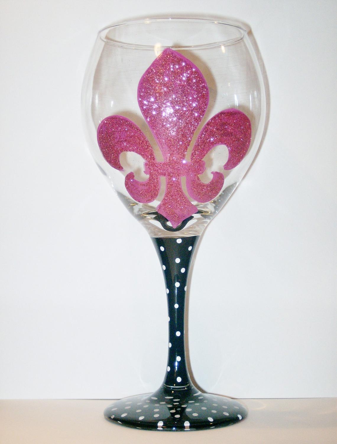 Hand Painted Glitter Fleur de