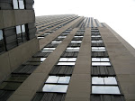 The view straight up from our balcony. this is the central building of the Rockefeller Plaza Complex