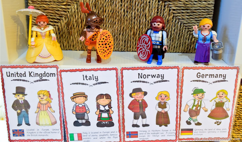 Europe Continent Costume Cards