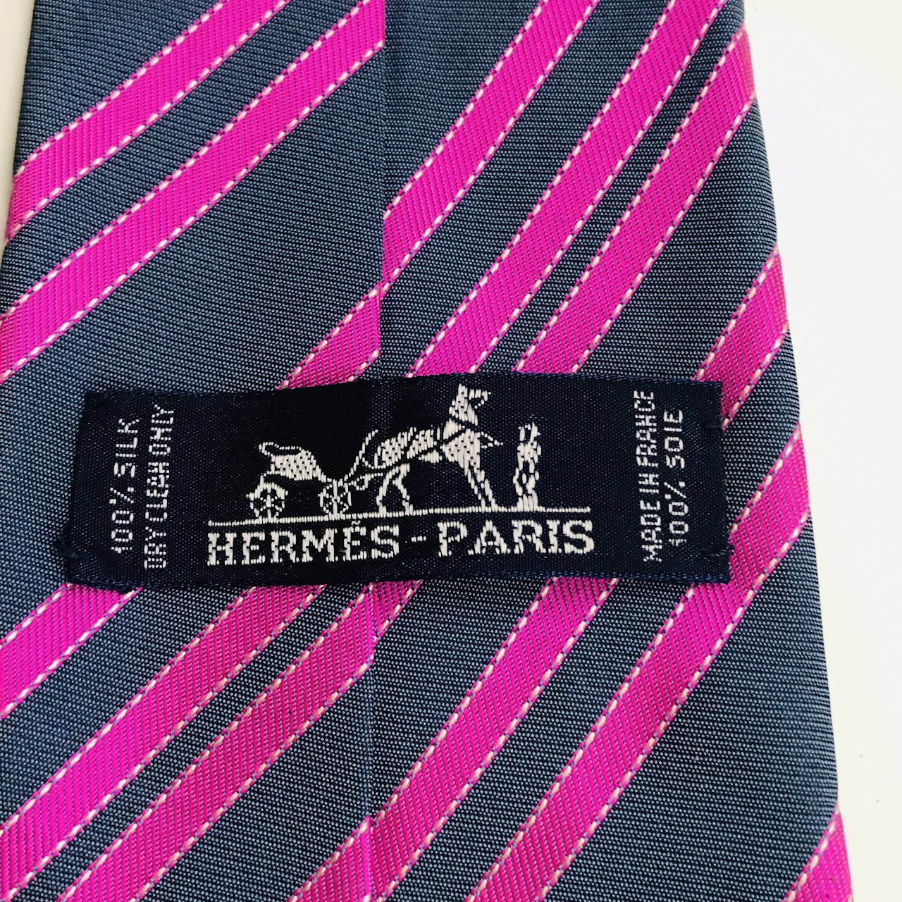 Hermes Pink Tie