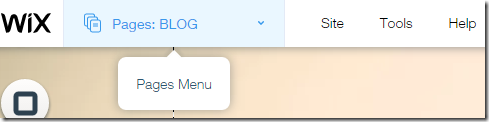 Wix pages menu